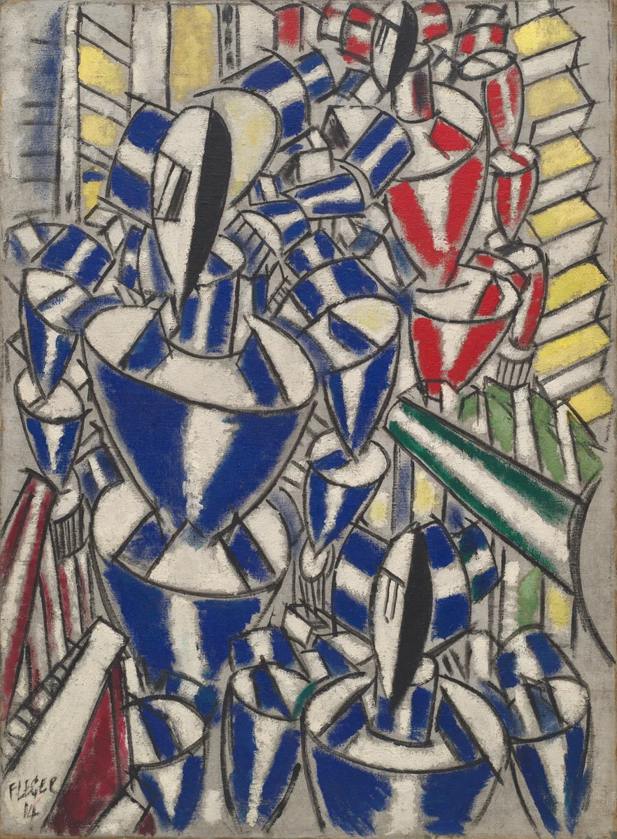 Exit the Ballets Russes by Fernand Léger, painting, 1914