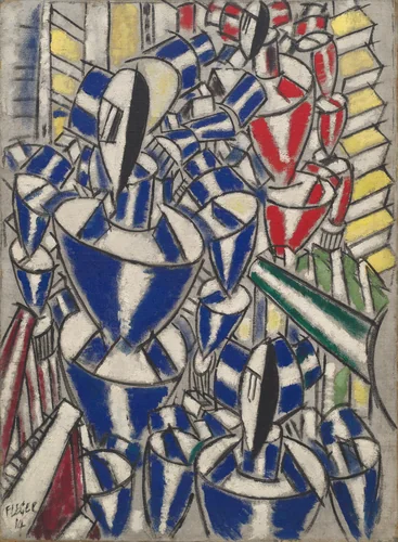 Exit the Ballets Russes by Fernand Léger, painting, 1914