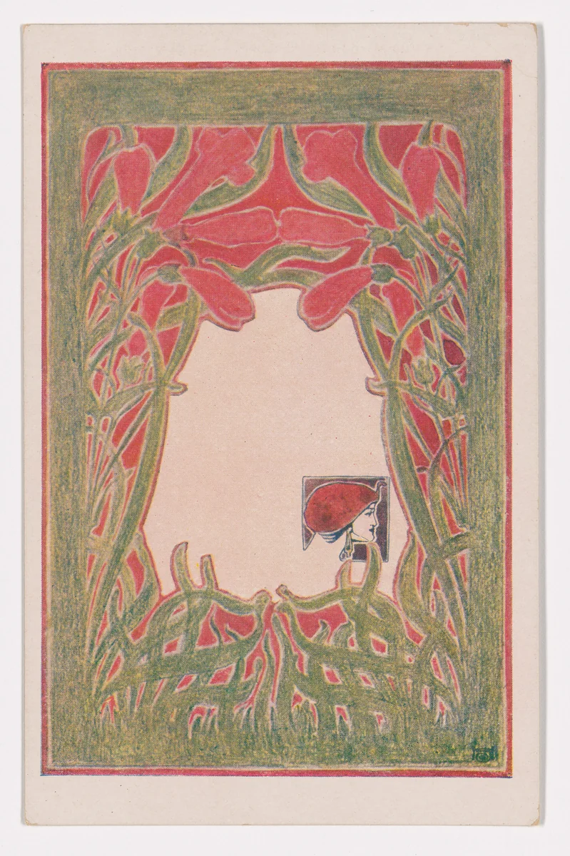 Wiener Künstler-Postkarte Serie 33 by Josef Hoffmann, design, 1898