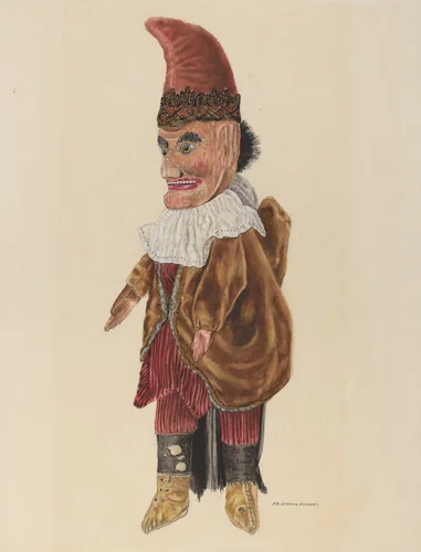 Puppet: "Punch" by Edward Strzalkowski, index of american design, 1937