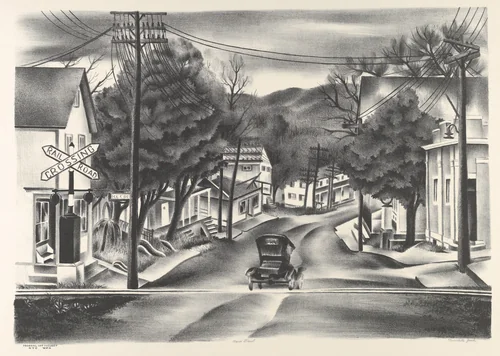 Main Street by Minnetta Good, print, 1934-1940