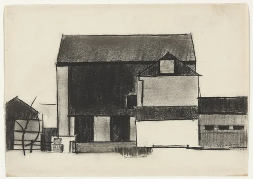 Barn by Charles Sheeler, drawing, 1917