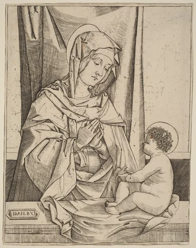The Virgin and Child by Benedetto Montagna, print, 1502