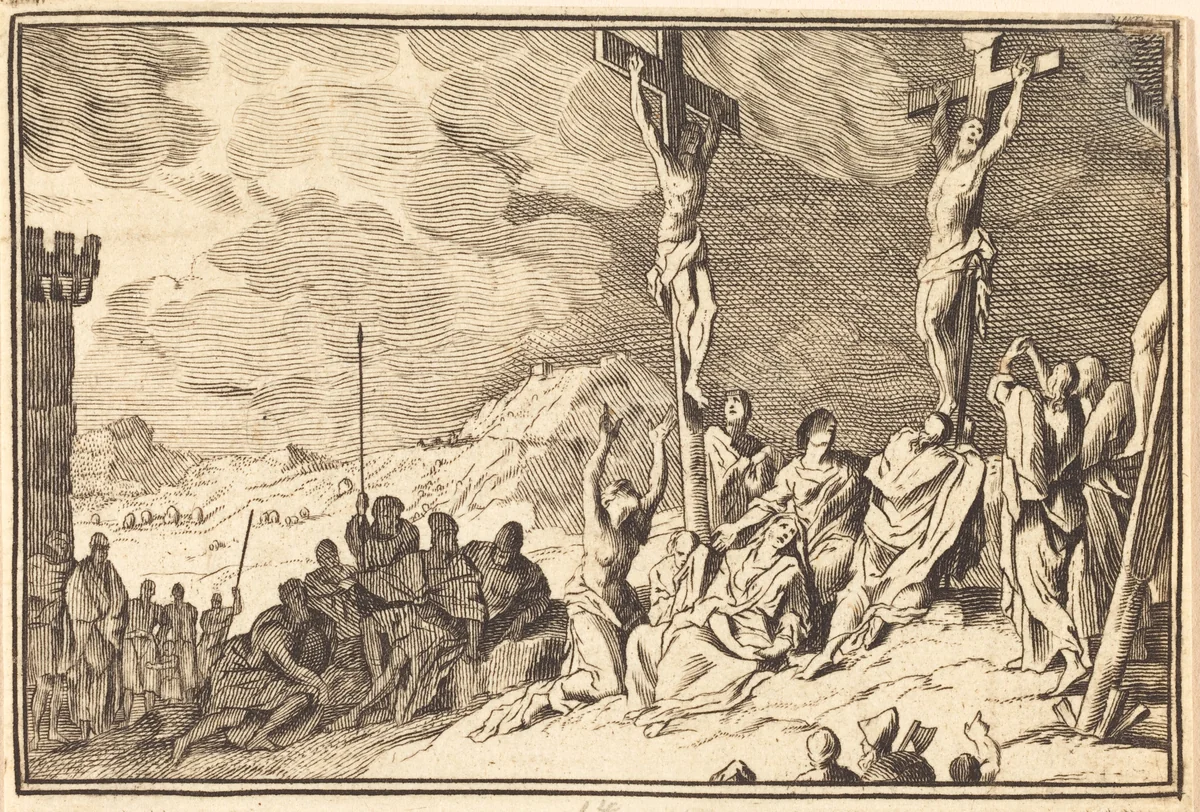 Christ Dying on the Cross by Sébastien Le Clerc I, print, 1600-1699