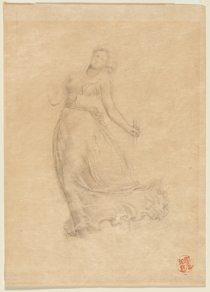 Allegorical Female Figure by John La Farge, drawing, 1880-1889