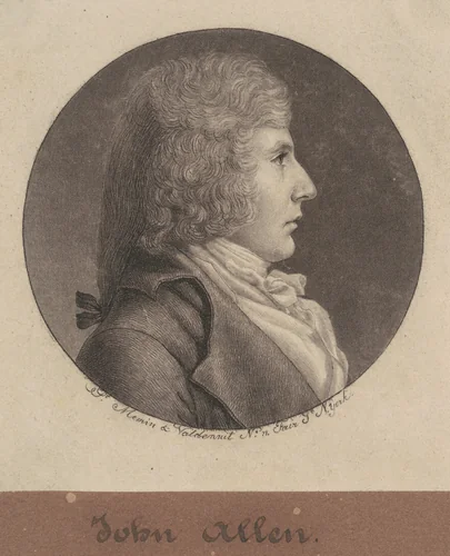 John Allen by Charles B. J. Févret de Saint-Mémin, print, 1796-1797