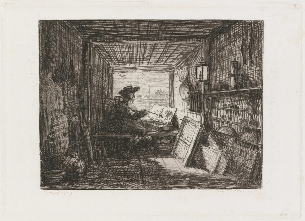 Studio on the Boat (Le Bateau-atelier) by Charles-François Daubigny, portfolio, 1862