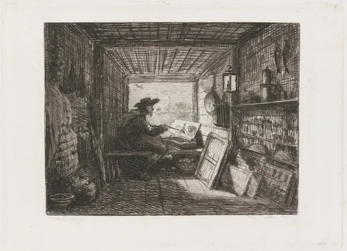 Studio on the Boat (Le Bateau-atelier) by Charles-François Daubigny, portfolio, 1862