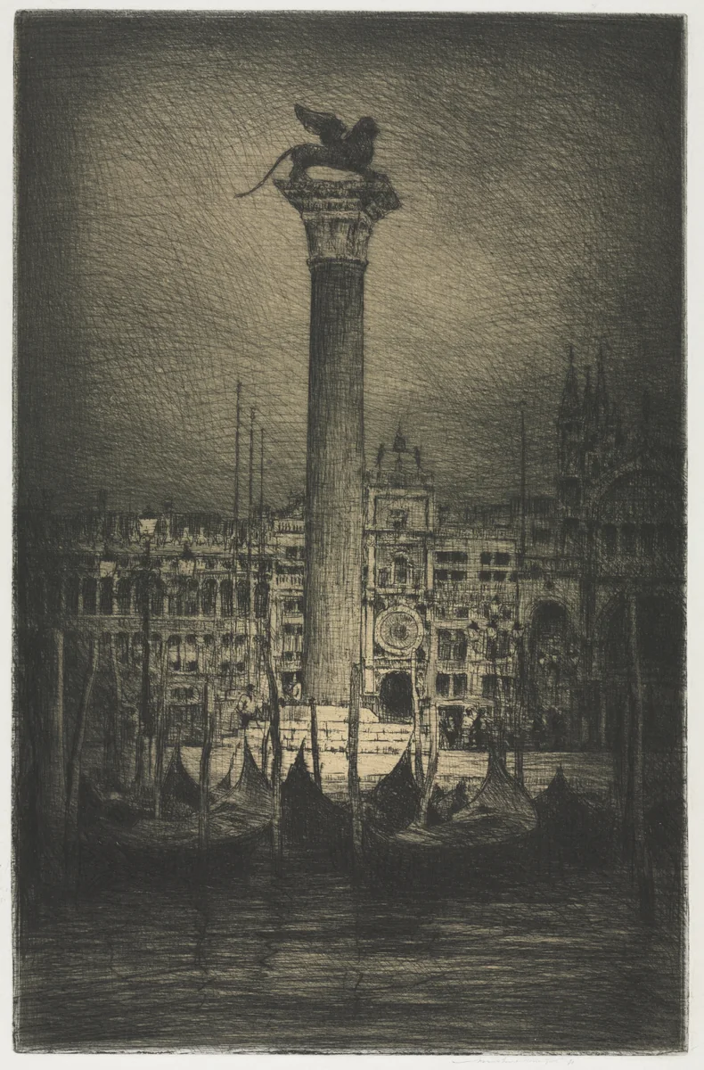 St. Mark's Piazza by Mortimer Menpes, print, 1910