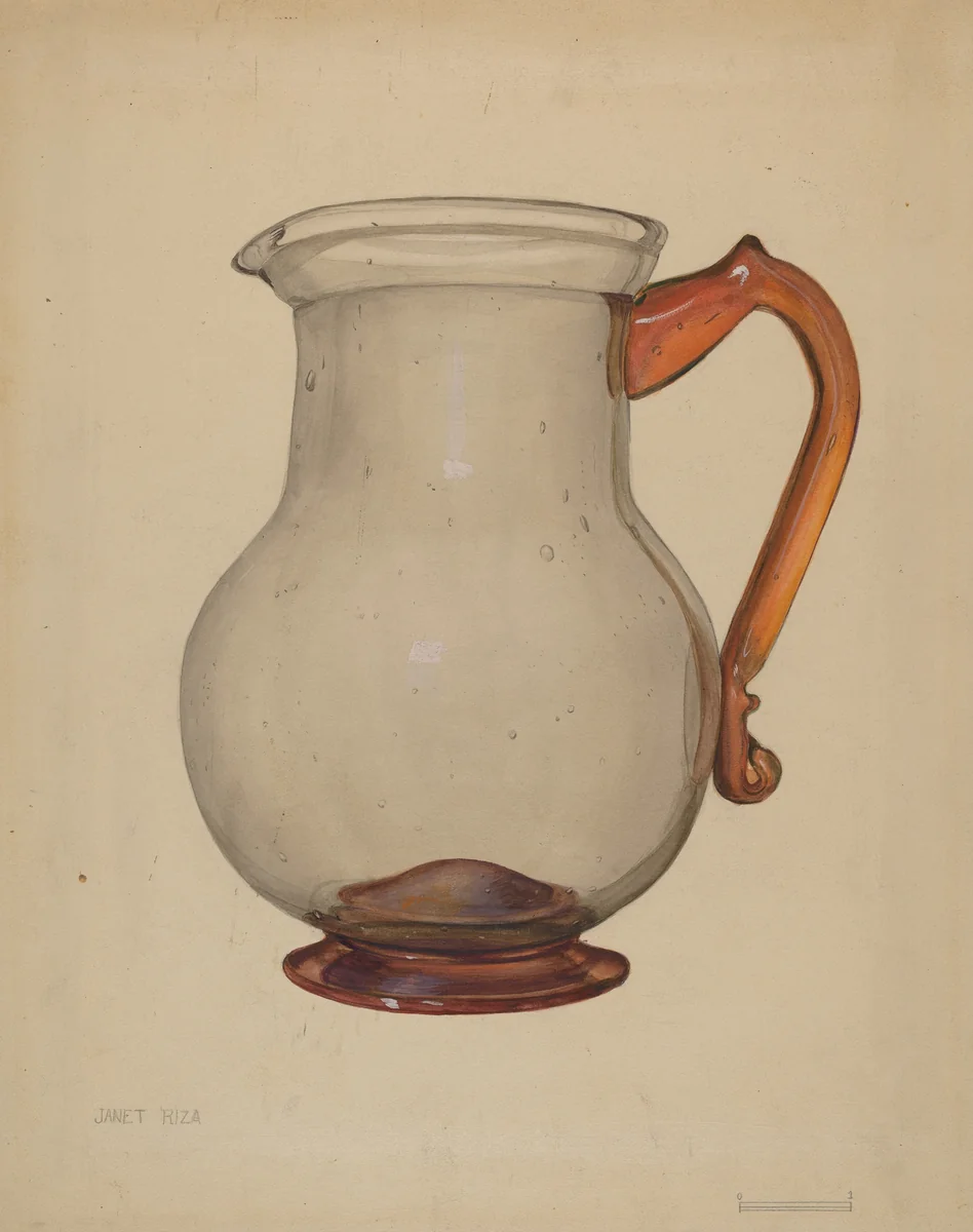 Pitcher by Janet Riza, index of american design, 1936