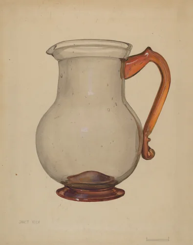 Pitcher by Janet Riza, index of american design, 1936
