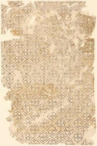 Sheet with Flower and Diamond Pattern by German 16th Century, print, 1500-1599