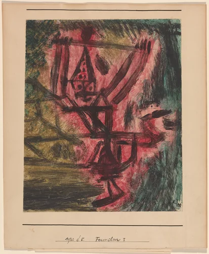 Feuer Clown I (Fire Clown) by Paul Klee, drawing, 1921