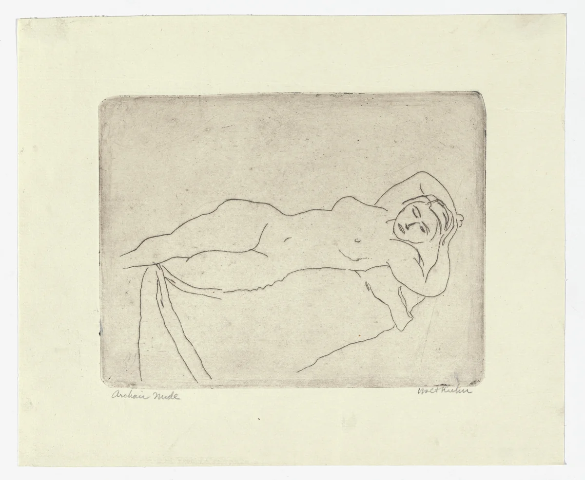 Archaic Nude by Walt Kuhn, print, 1927