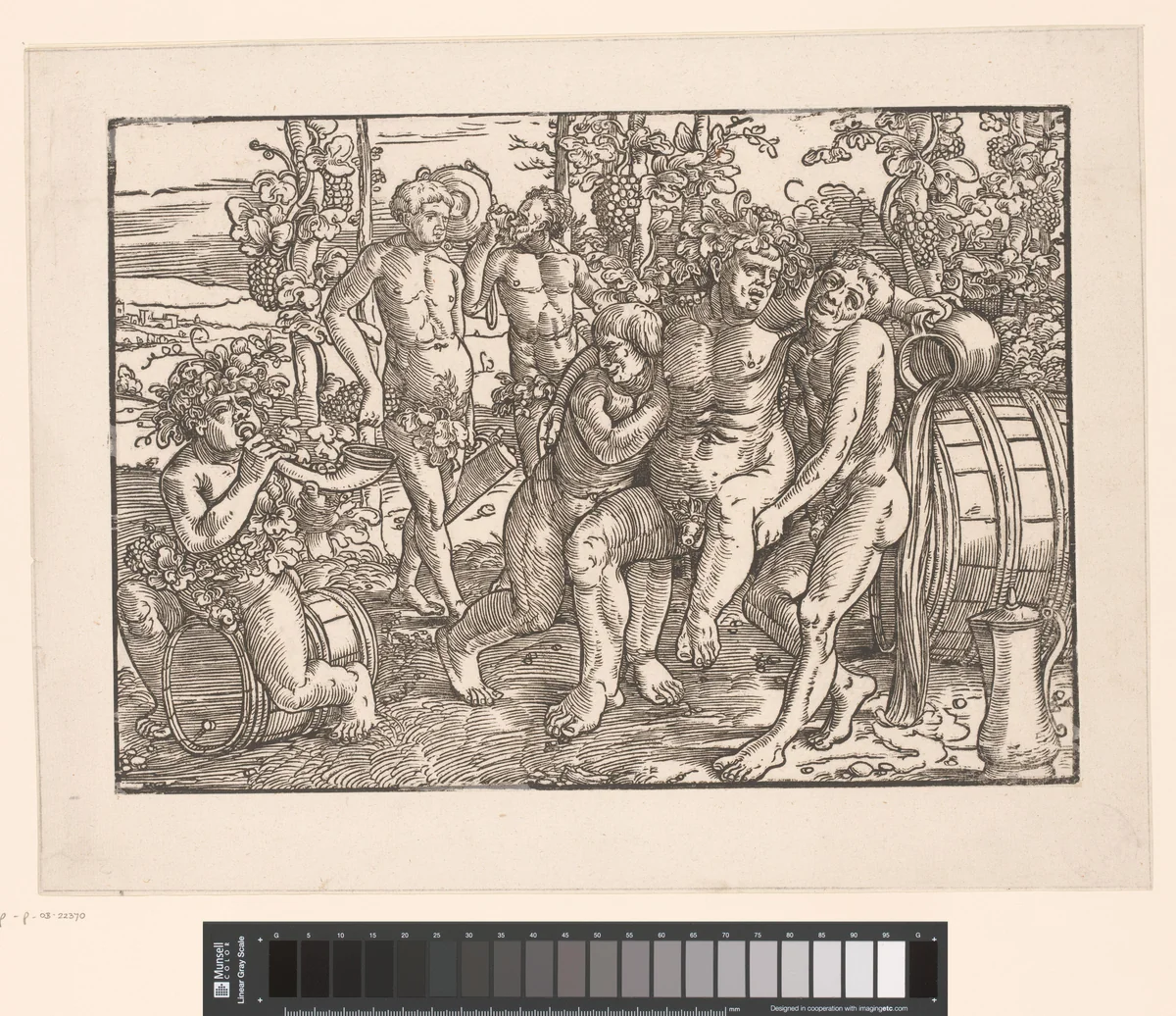 Dronken Silenus by anonymous, print, 1500-1599