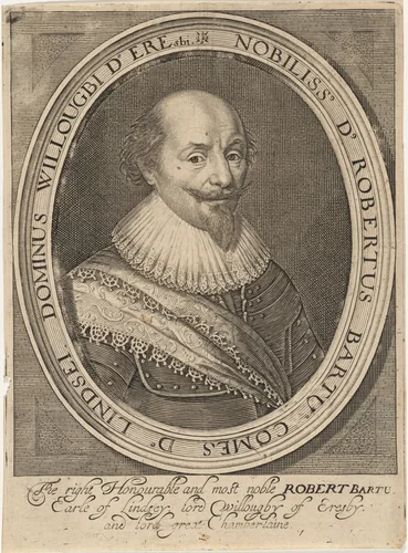Robert Bertie, First Earl of Lindsey by Robert van Voerst; Georg Geldorp, print, 1597-1636