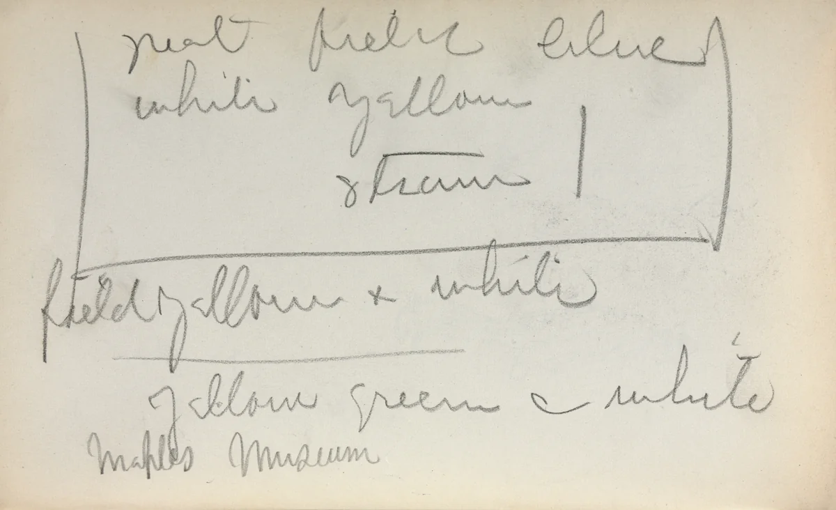 Italian Sketchbook: Notes (page 45) by Maurice Prendergast, book, 1898-1899