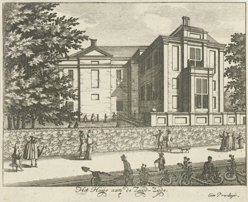 Zuidzijde van Paleis Soestdijk by Hendrik de Leth, print, 1725-1747