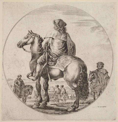 Hungarian Cavalier by Stefano della Bella, print, 1610-1664