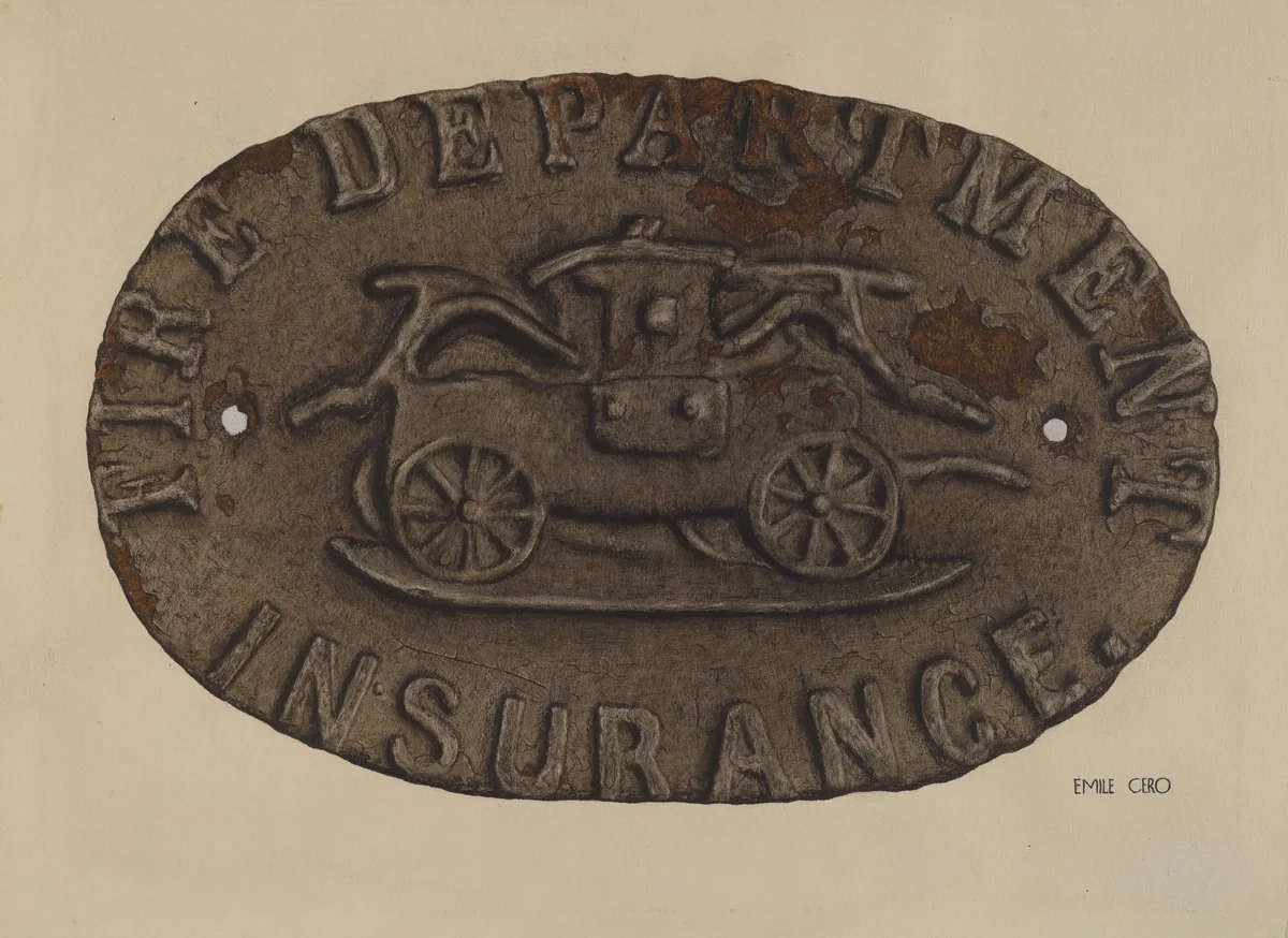 Firemark by Emile Cero, index of american design, 1937