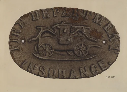 Firemark by Emile Cero, index of american design, 1937