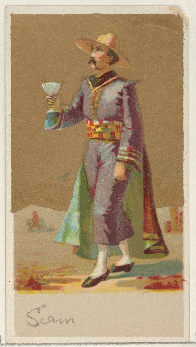 Siam, from the Natives in Costume series (N16), Teofani Issue, for Allen & Ginter Cigarettes Brands by Allen & Ginter, print, 1886-1900