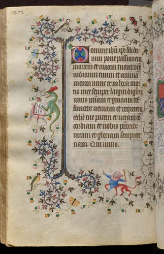 Hours of Charles the Noble, King of Navarre (1361-1425): fol. 136v, Text by Master of the Brussels Initials and Associates, book, 1400-1410