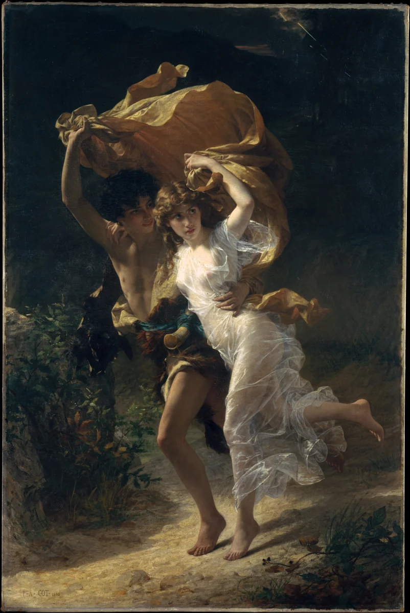 The Storm by Pierre-Auguste Cot, painting, 1880