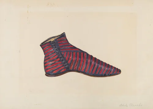Woman's Slipper by Adele Brooks, index of american design, 1938