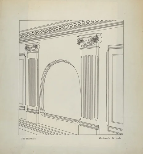 Porthole and Woodwork Detail by Margaret Gordon, index of american design, 1939