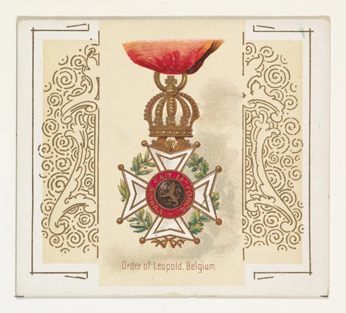 Order of Leopold, Belgium, from the World's Decorations series (N44) for Allen & Ginter Cigarettes by Allen & Ginter, print, 1890
