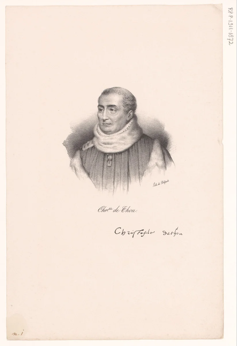 Portret van Christophe de Thou by anonymous, print, 1818-1842