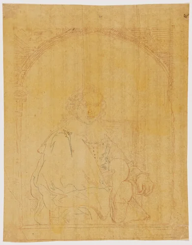Portrait of a Man in an Armchair, from Collection d'imitations de Dessins d'après les Principaux Maîtres Hollandais et Flamands by Rembrandt van Rijn, drawing, 1826