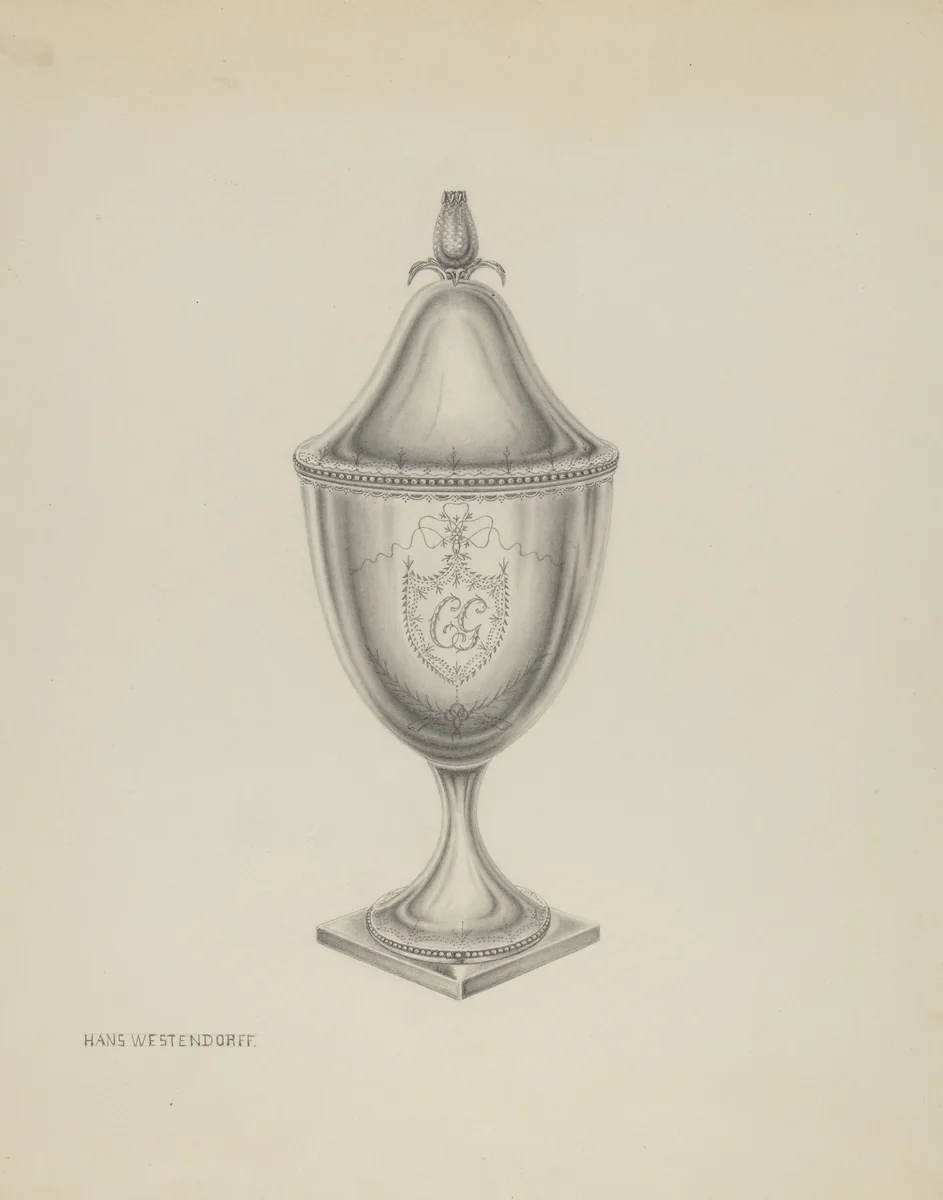 Silver Sugar Bowl by Hans Westendorff, index of american design, 1936