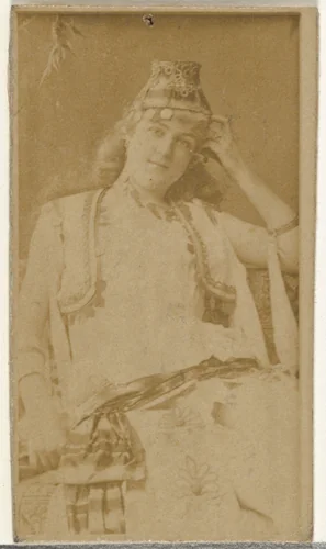 [Actress wearing exotic costume], from the Actors and Actresses series (N145-8) issued by Duke Sons & Co. to promote Duke Cigarettes by W. Duke, Sons & Co., photograph, 1890-1895