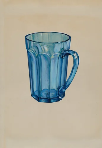 Blue Beer Mug by Robert Stewart, index of american design, 1936