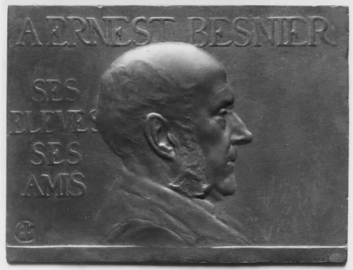 Portrait of Dr. Ernest Besnier by Alexandre-Louis-Marie Charpentier, metalwork, 1885-1899