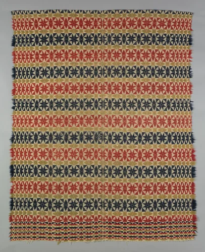 Coverlet by anonymous, textile, 1820-1840