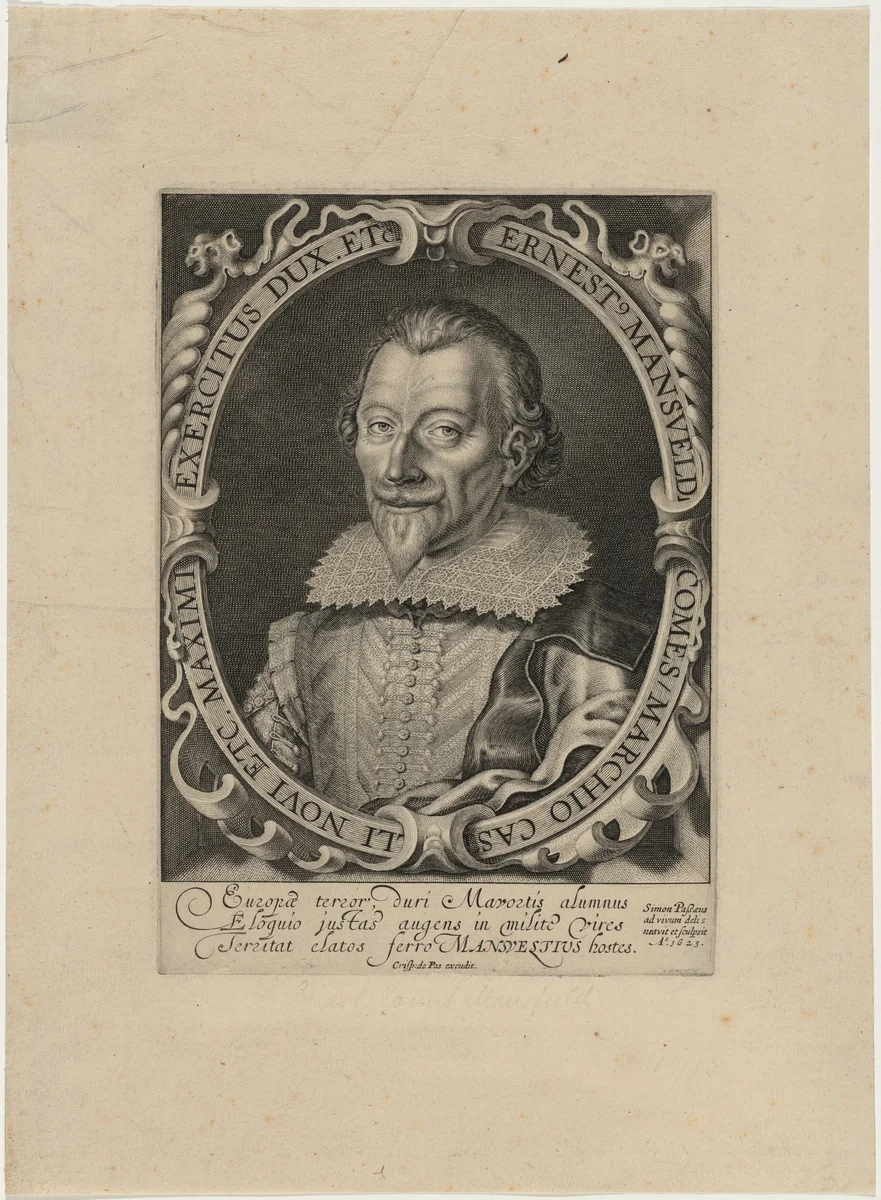 Ernest, Count of Mansfeld by Simon van de Passe, print, 1623