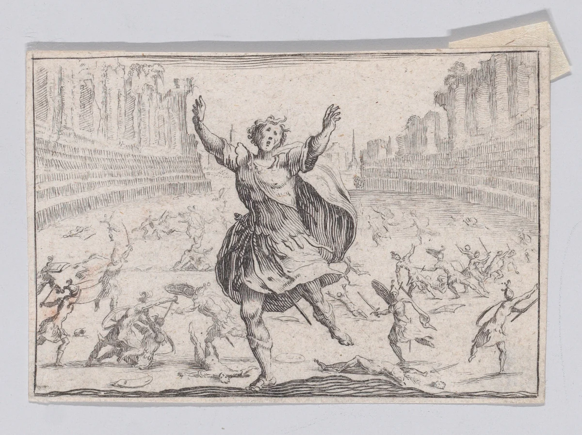 Reverse Copy of Escarmouche dans un Circque (Skirmish in a Circus), from "Les Caprices" by anonymous, print, 1620-1700