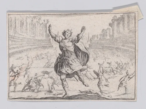 Reverse Copy of Escarmouche dans un Circque (Skirmish in a Circus), from "Les Caprices" by anonymous, print, 1620-1700