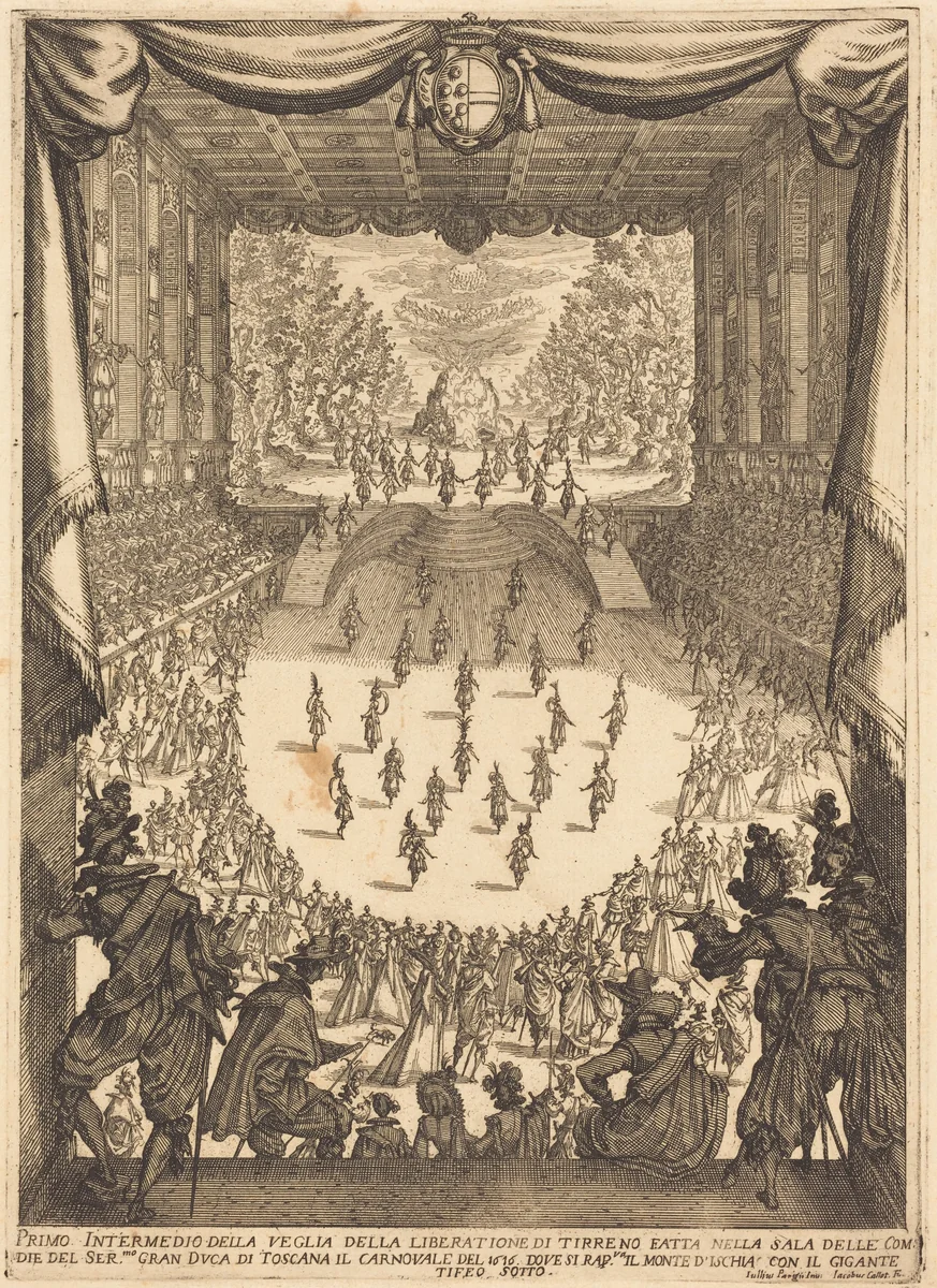 First Intermezzo by Jacques Callot, print, 1617