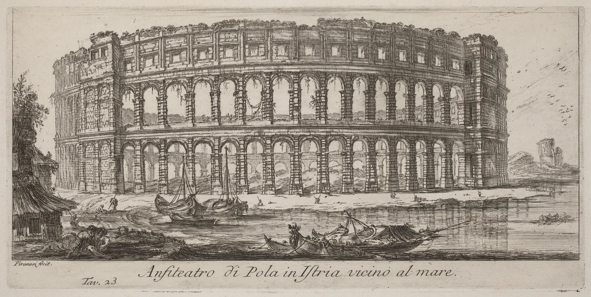 Anfiteatro di Pola in Istria by Giovanni Battista Piranesi, portfolio, 1748
