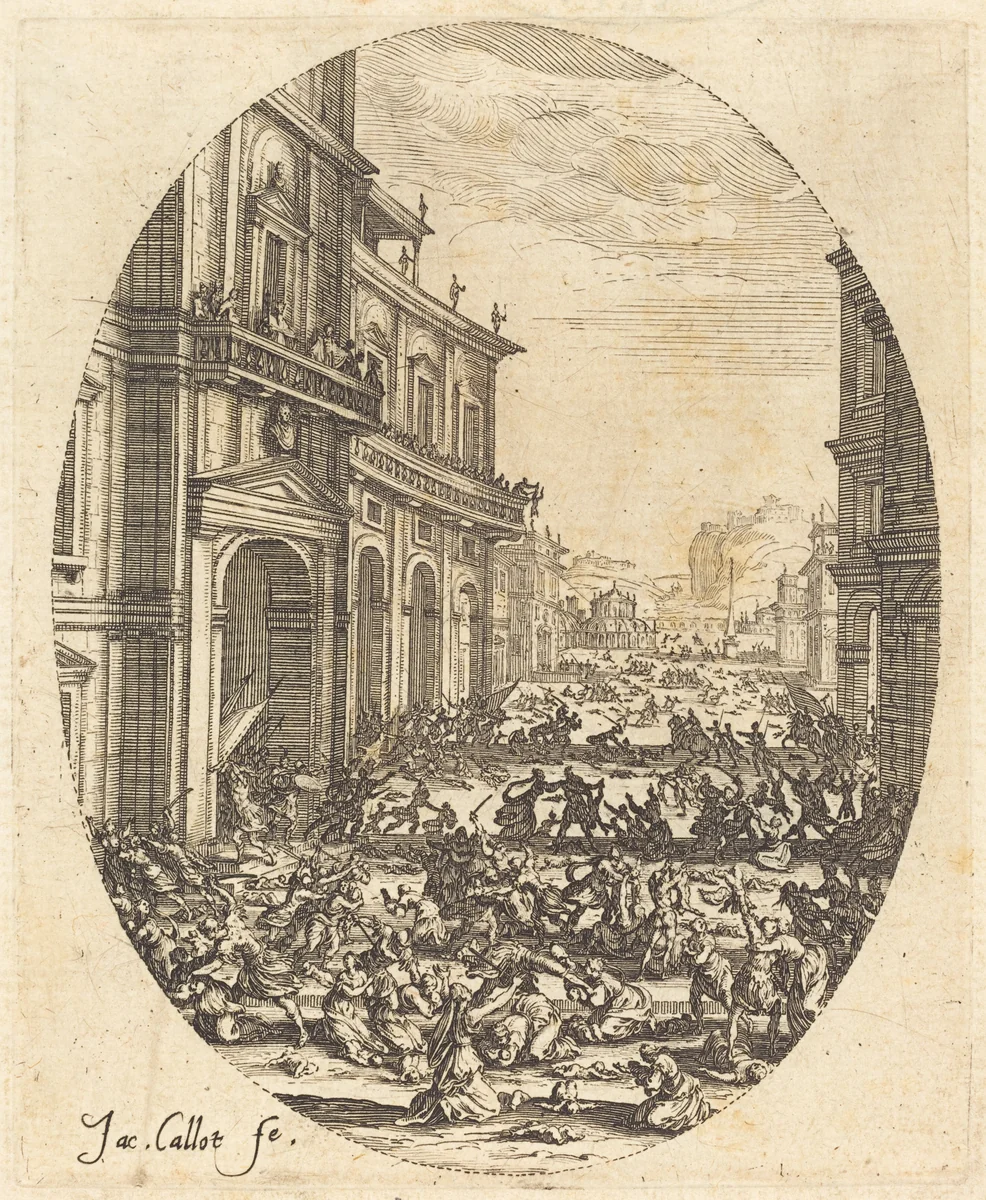 The Massacre of the Innocents by Jacques Callot, print, 1622