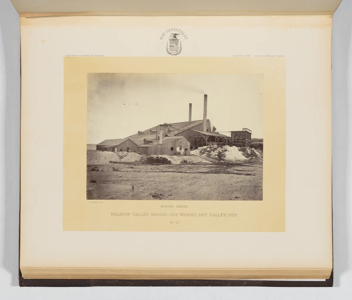 Meadow Valley Mining Company's Works, Dry Valley, Nevada by Timothy O'Sullivan, photograph, 1871