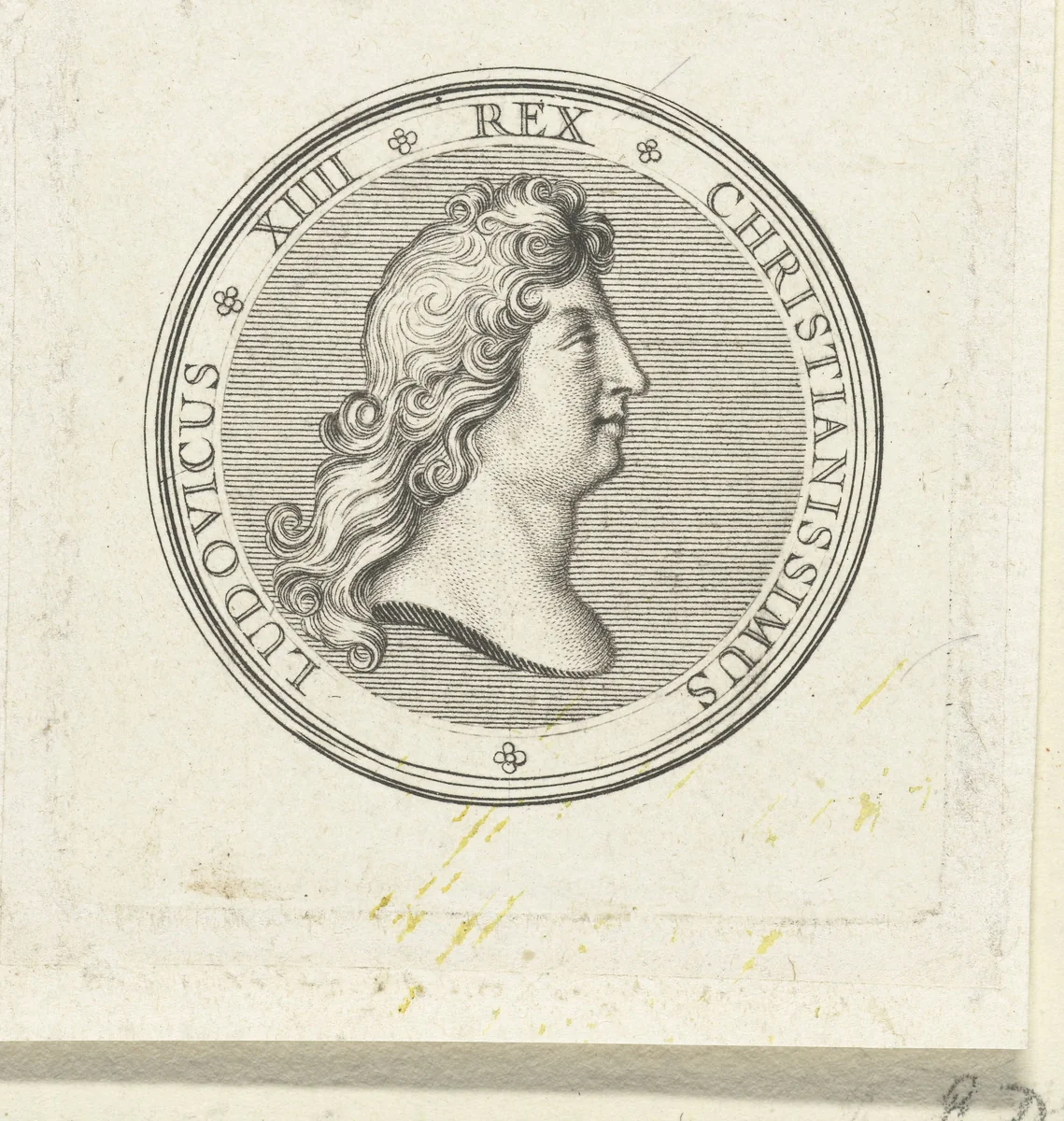Penning met buste van Lodewijk XIV by Gerard Edelinck, print, 1702
