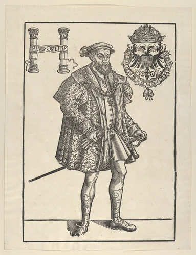 Copy of Emperor Charles V by Lucas Cranach the Younger, print, 1472-1553