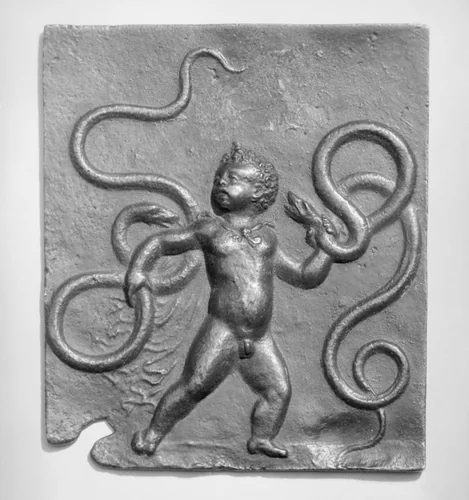 Infant Hercules Strangling Two Serpents by Galeazzo Mondella, metalwork, 1485-1515