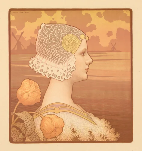 Her Most Gracious Majesty Queen Wilhelmina (Sa Très Gracieuse Majesté La Reine Wilhelmine) by Paul Berthon, print, 1901