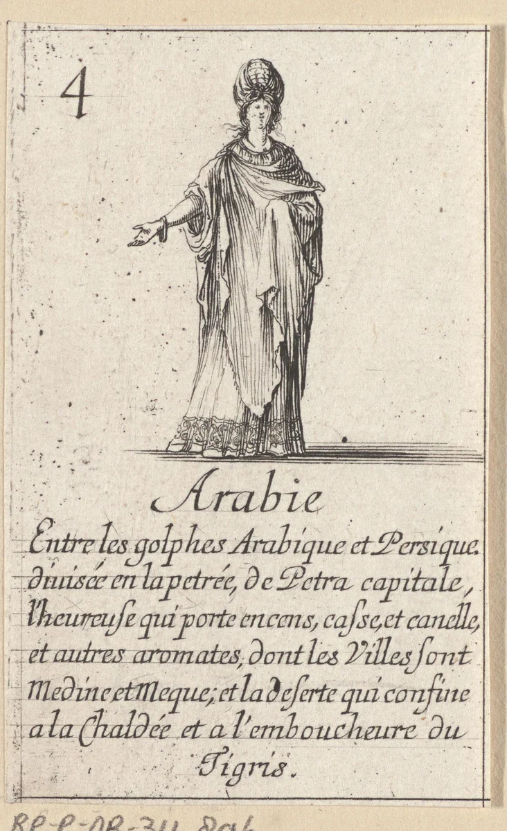 Vrouw uit Arabië by Stefano della Bella, print, 1620-1664